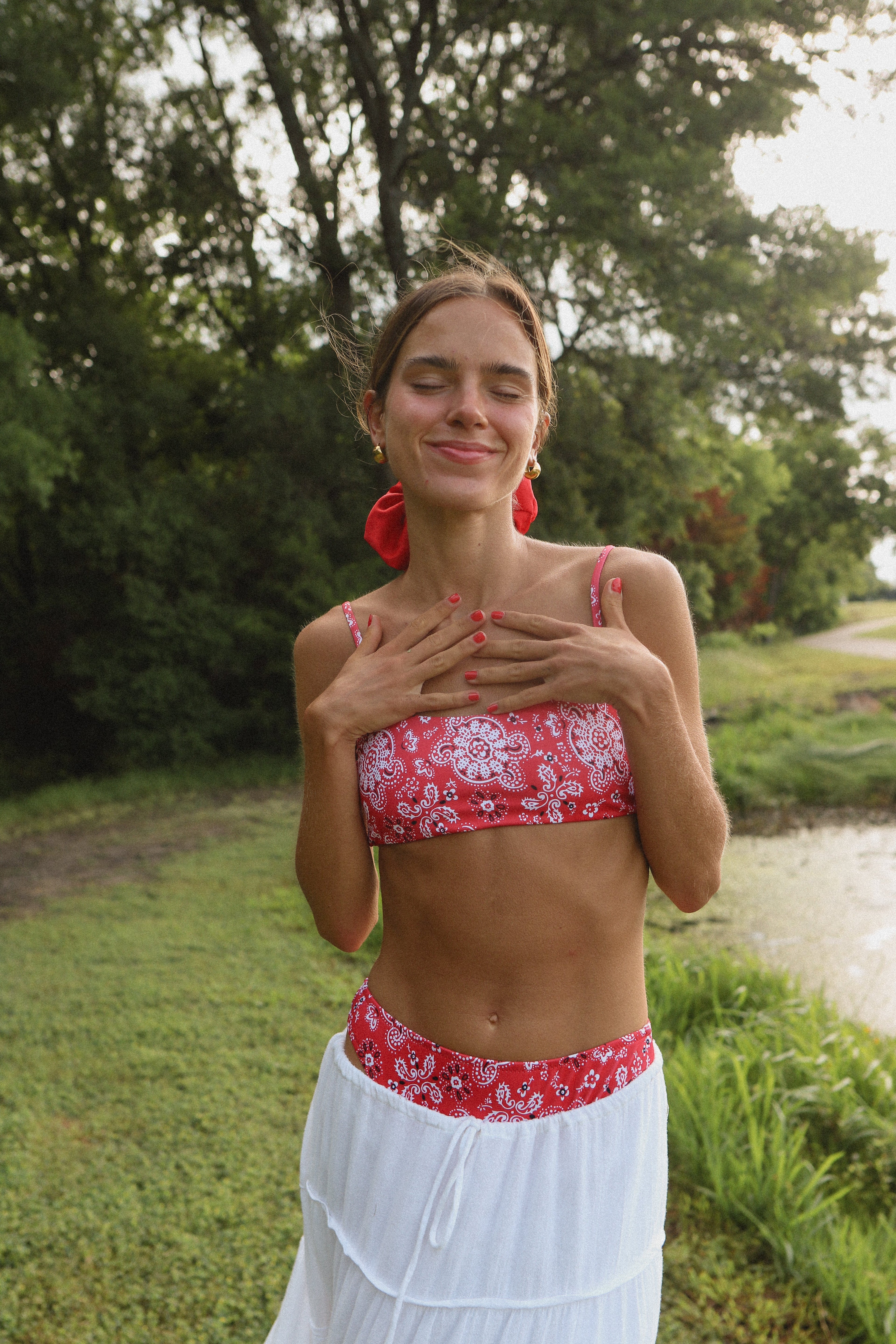 Blake Top - Red Bandana